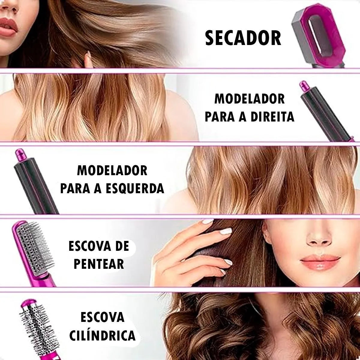 Cepillo Cabello 5 en 1